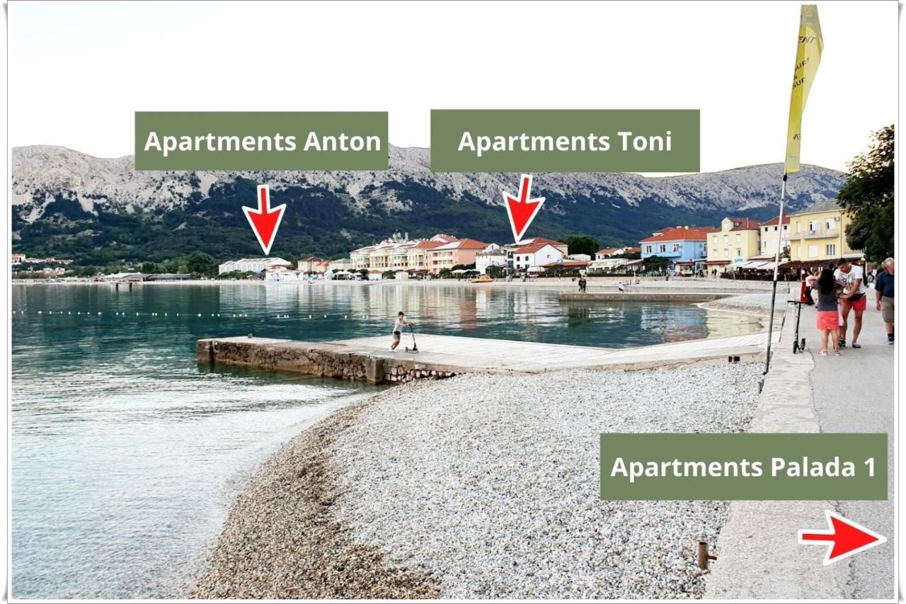 Apartments Palada 1 Baška Kültér fotó